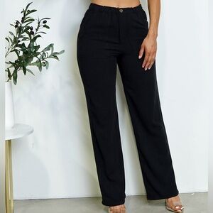 Emprada Cora Linen Black Pants